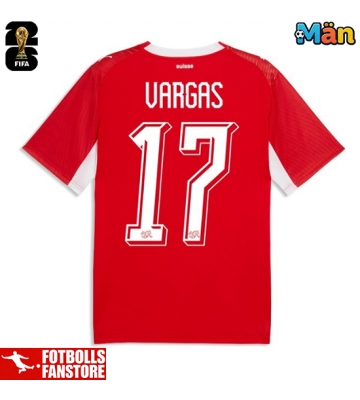 Schweiz Ruben Vargas #17 Hemmatröja VM 2026 Kortärmad